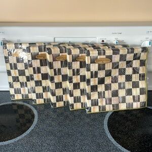 Mackenzie Childs courtly check paper dinner napkins